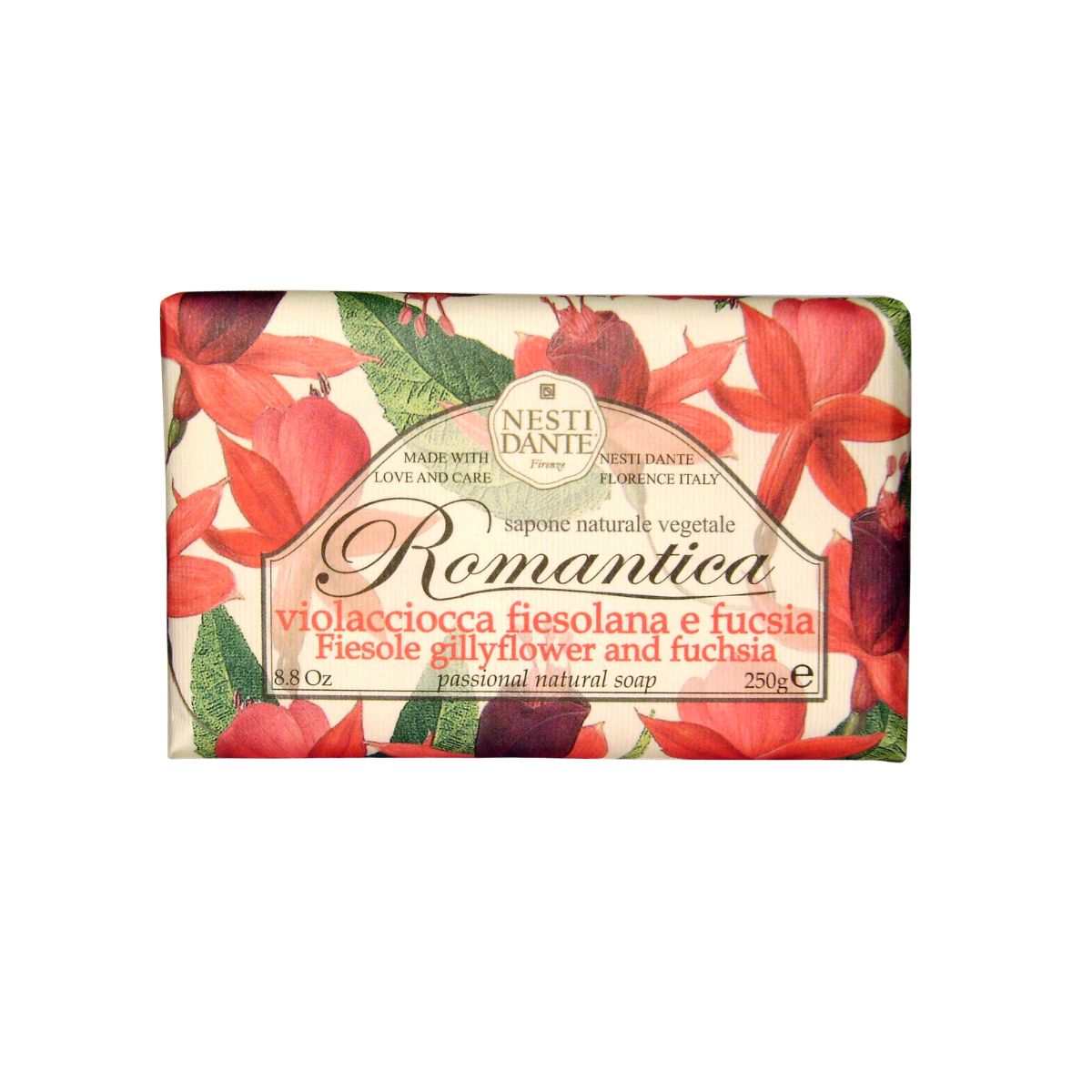 Jabón Vegetal Romántica Alhelí y Fucsia 250 g