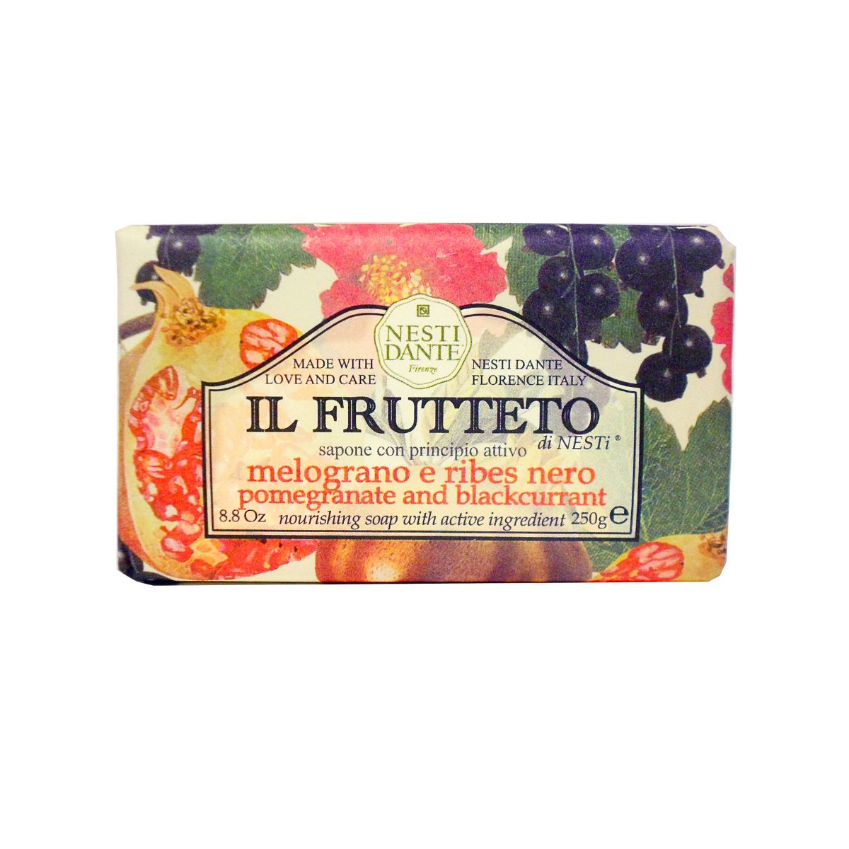 Jabón Vegetal Il Frutteto Granada y Grosella Negra 250 g