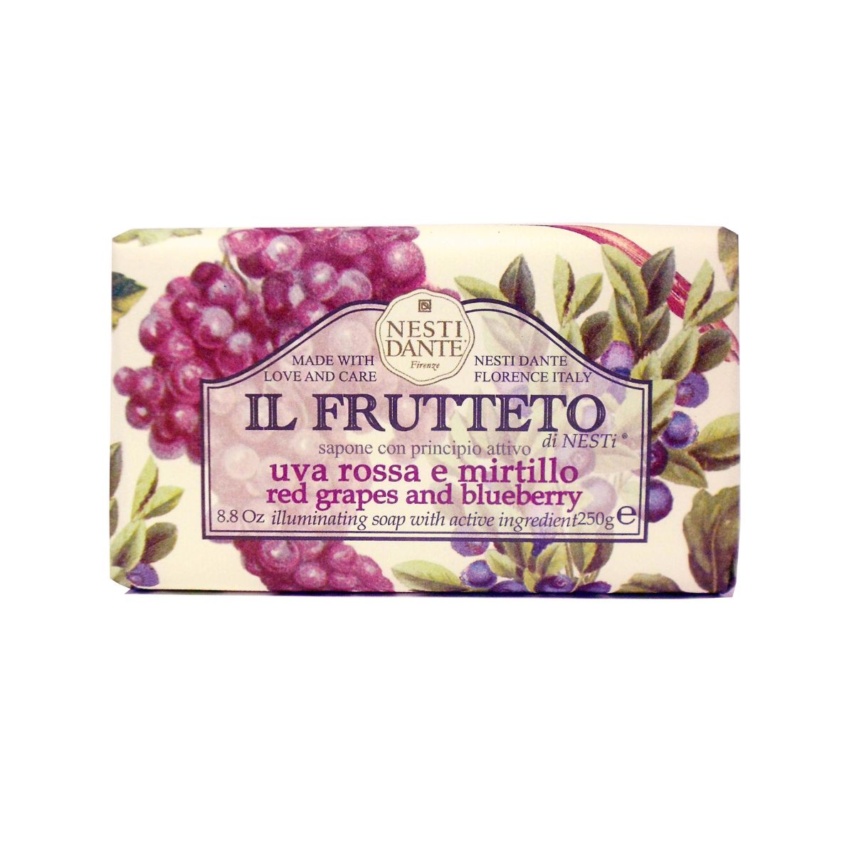 Jabón Vegetal Il Frutteto Uva Rosada y Arándano 250 g