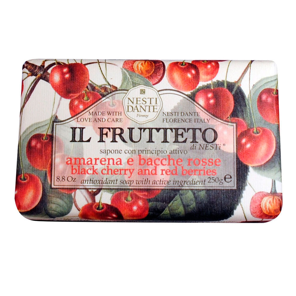 Jabón Vegetal Il Frutteto Cereza Negra y Bayas Rojas 250 g