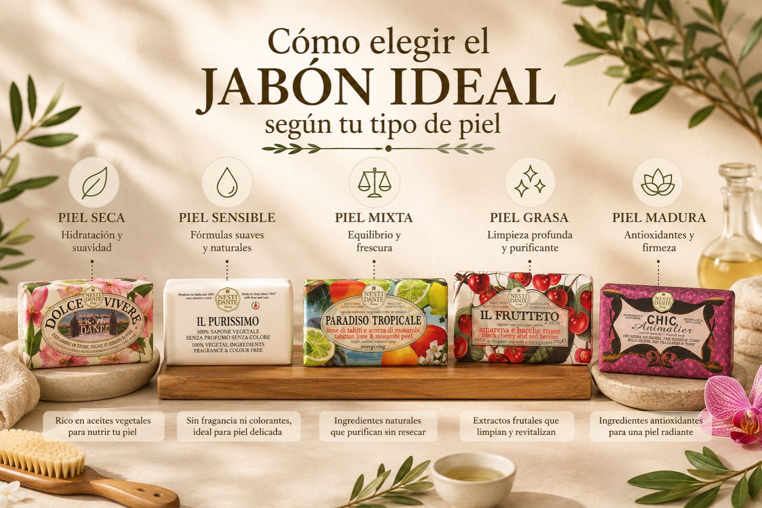 Cómo elegir el jabón ideal según tu tipo de piel