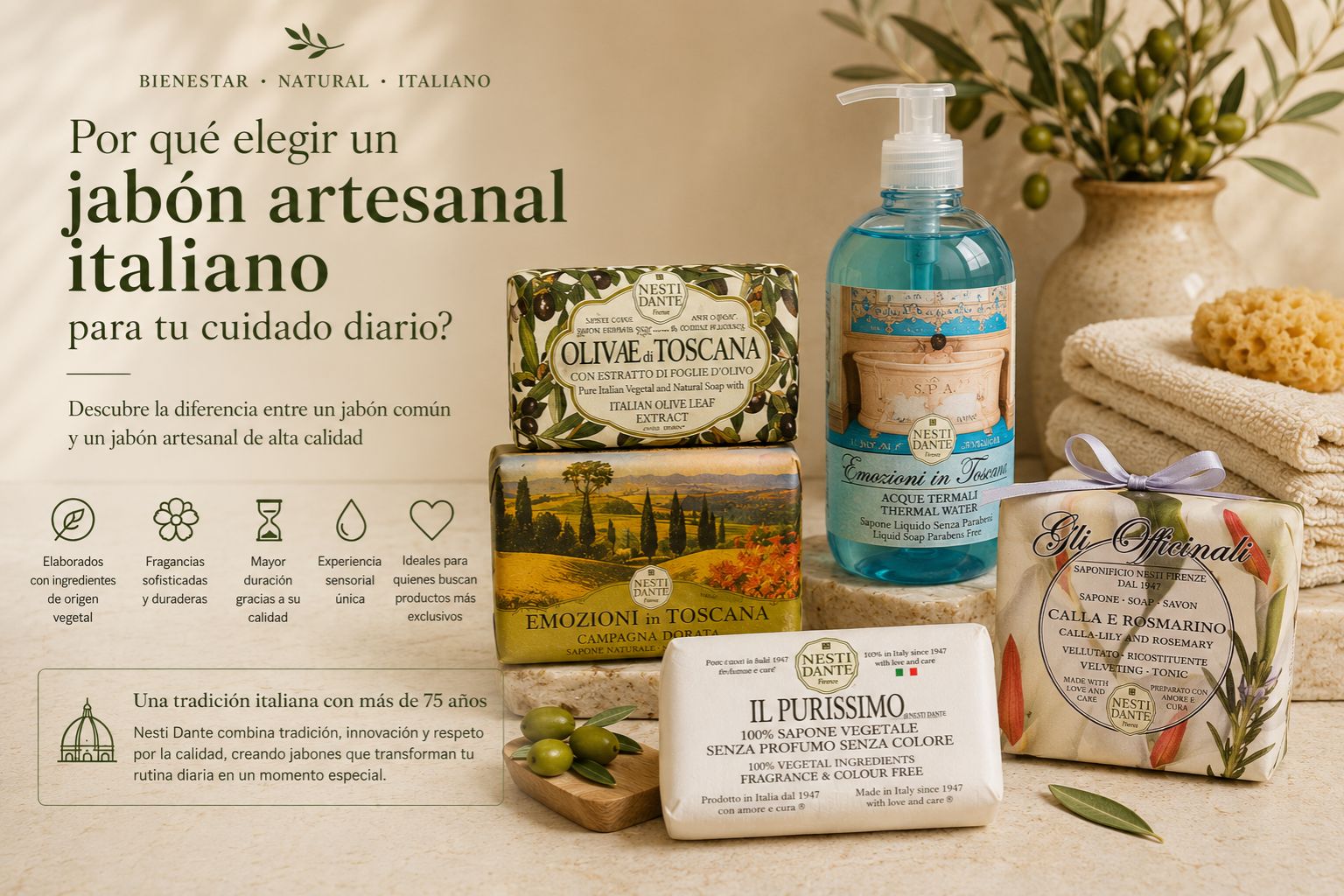 ¿Por qué elegir un jabón artesanal italiano para tu cuidado diario?
