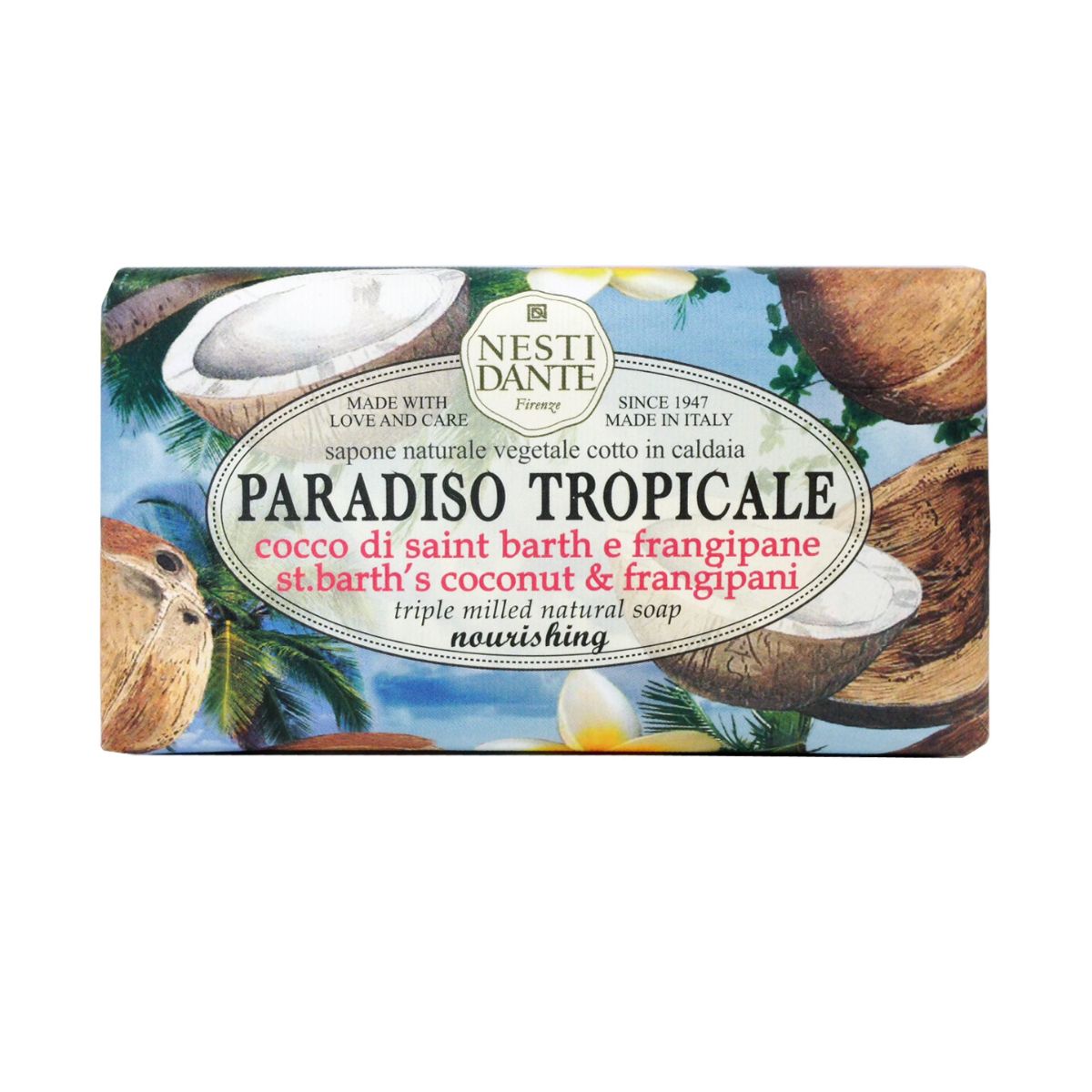 Jabón Vegetal Paradiso Tropicale Coco y Flor de Frangipane 250 g