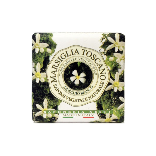 Jabón Vegetal Marsiglia Toscano Muschio Bianco 200 g