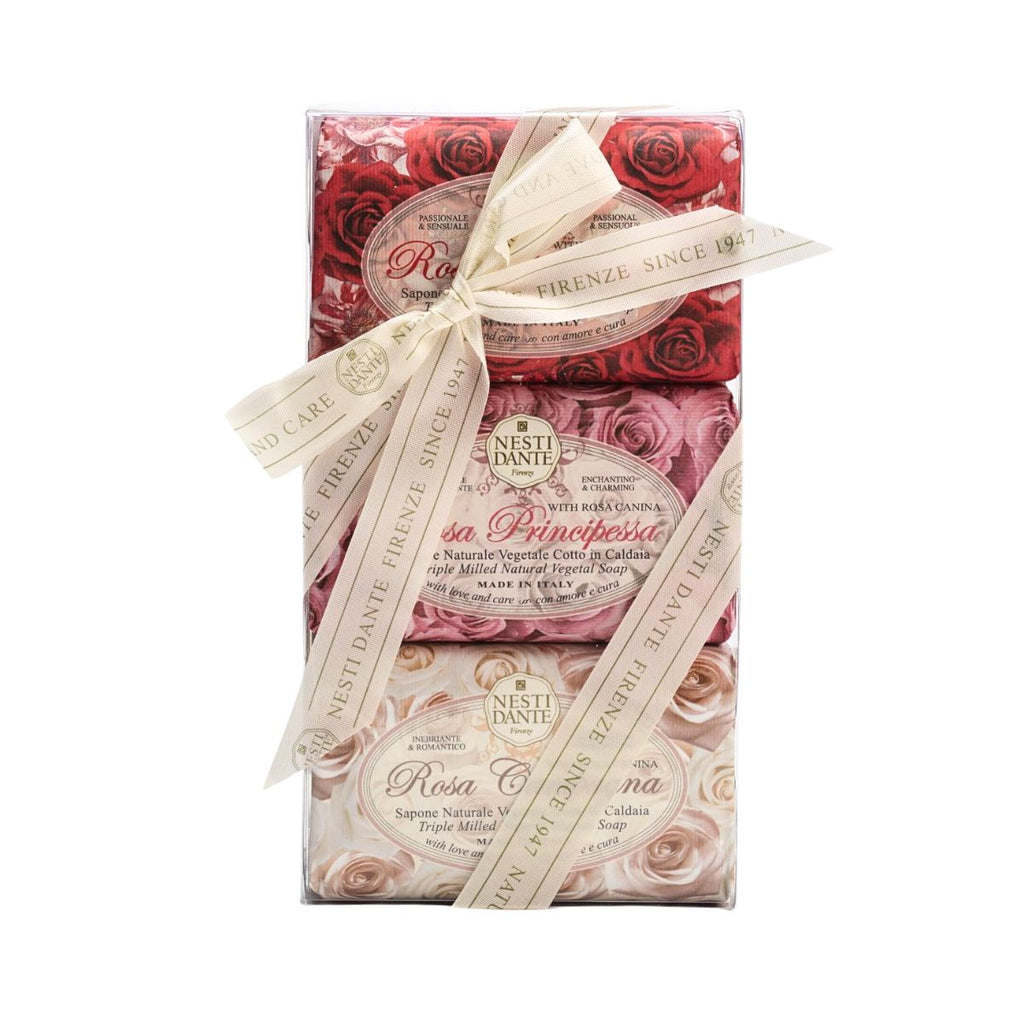 Kit Regalo Le Rose 3 Jabones Vegetales 150 g