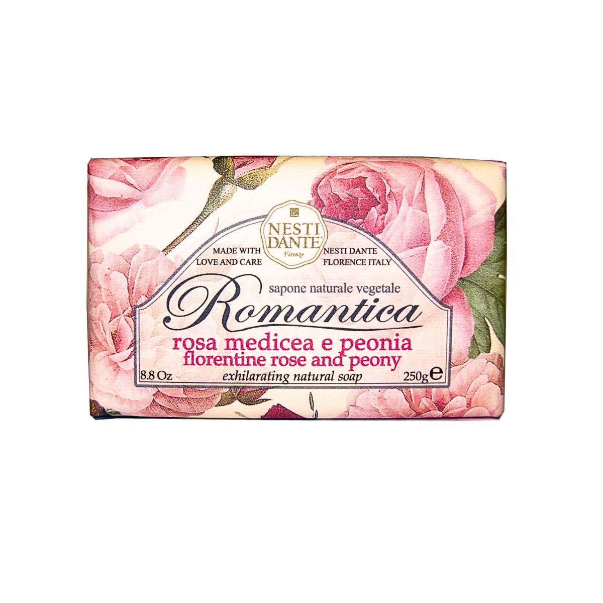 Jabón Vegetal Romántica Rosa y Peonía 250 g