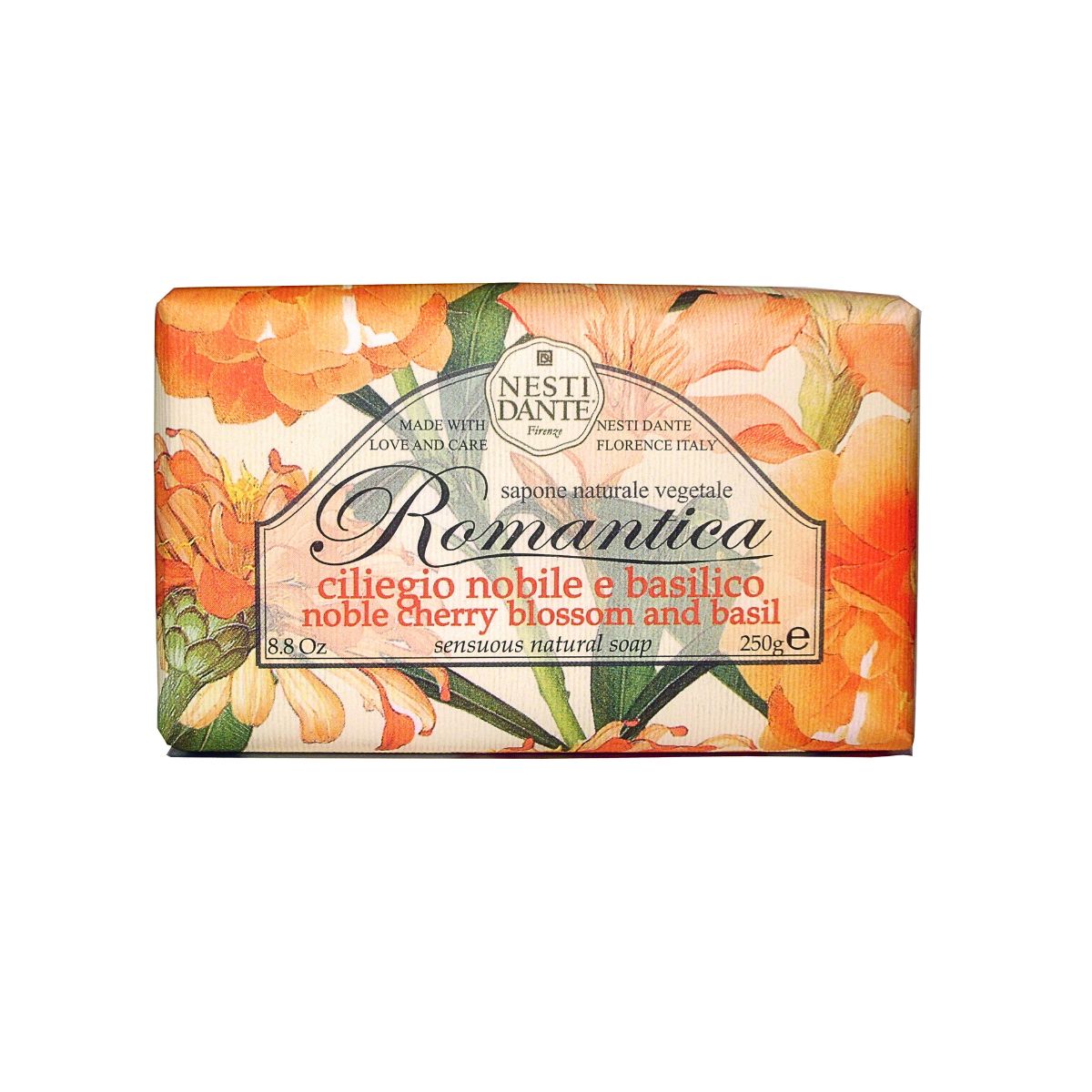 Jabón Vegetal Romántica Cerezo en Flor y Albahaca 250 g