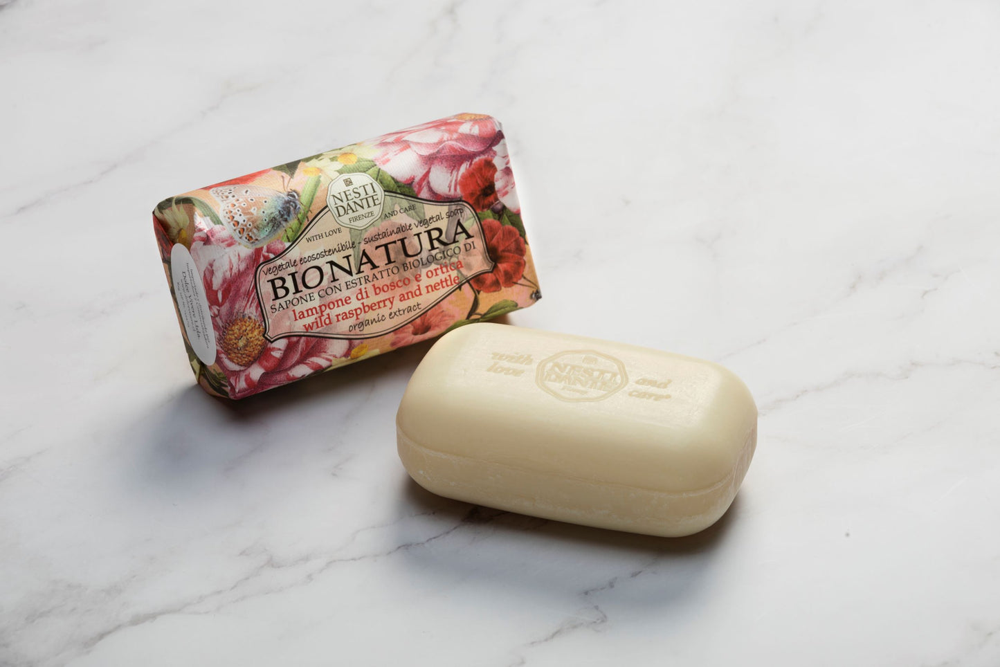 BIONATURA - Jabón Vegetal - Frambuesa y Ortiga - 250g
