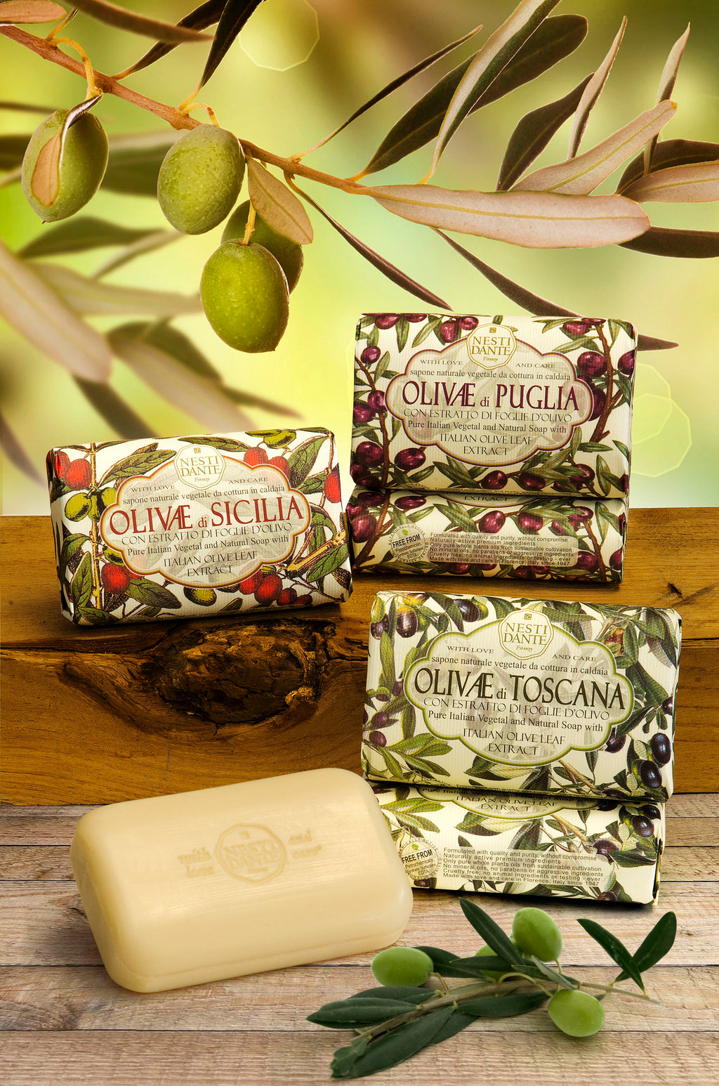 Kit Regalo Oliva 3 Jabones Vegetales 150 g